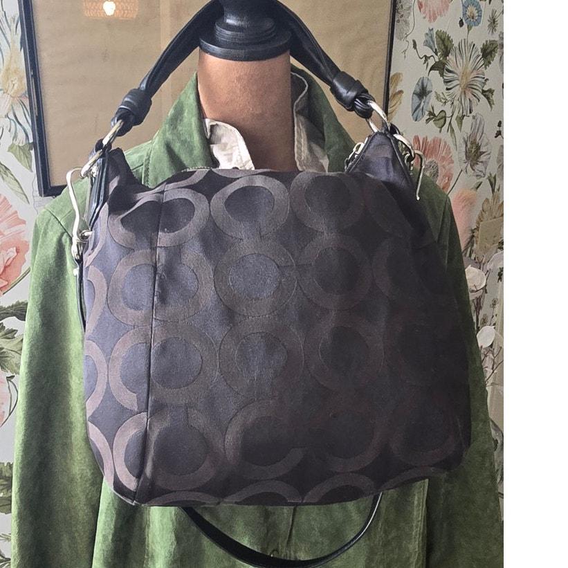 Coach Kristin Signature C Pattern OP Art Hobo Shoulder Bag W 