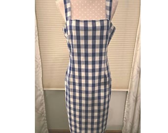 Beautiful Vintage Dolce & Gabbana Blue and White Gingham  Dress