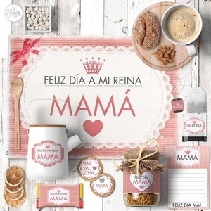 Printable Kit Mom Mother&#39;s Day Pink and Lace Printable Kit