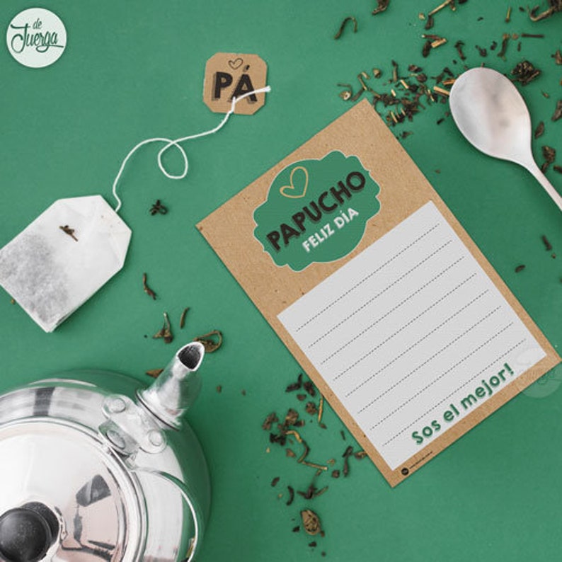 Father's Day Printable Kit Breakfast Dad Green and Wood - Etsy