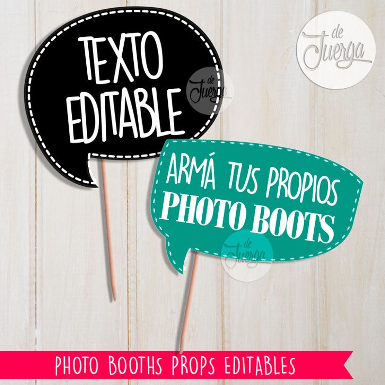 Photo Booth Imprimible Editables Props Nuevos Etsy 日本