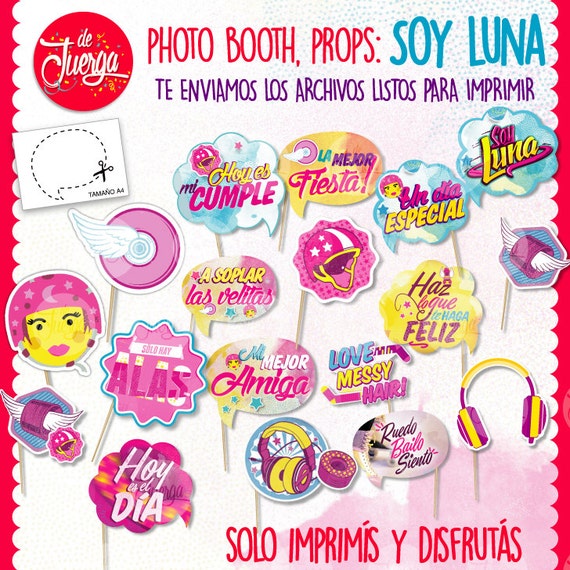 Soy Luna Photo Booth Props Printable Imprimible