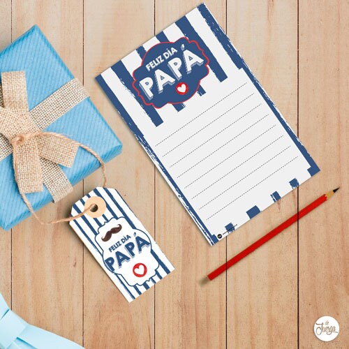 Dia Del Padre Kit Imprimible Desayuno Papá - Azul con Bigote - Etsy España