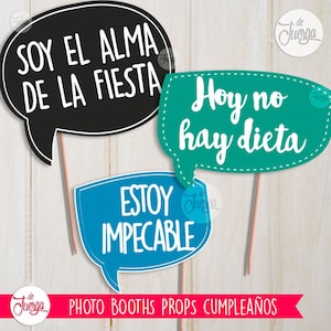 Photo Booth Props cumpleaños Imprimibles