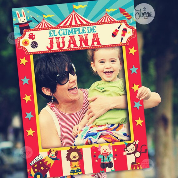 Circus Photobooth Frame Photo Booth Party Prop Personalized Etsy