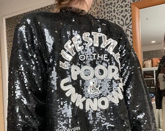 Vintage 1980's "Lifestyles of the Poor and Unknown" Sequined Jacket