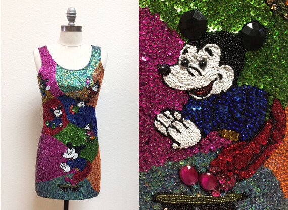 mickey mouse sequin dress