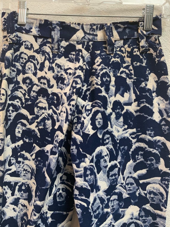 70s vintage Woodstock crowd print very rare small