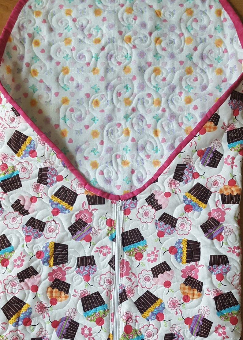 Quilted Baby Bunting, Baby Snuggle Bag, Frog Quilt, Bugs Insects