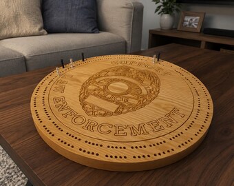 Support Law Enforcement Cribbage Board