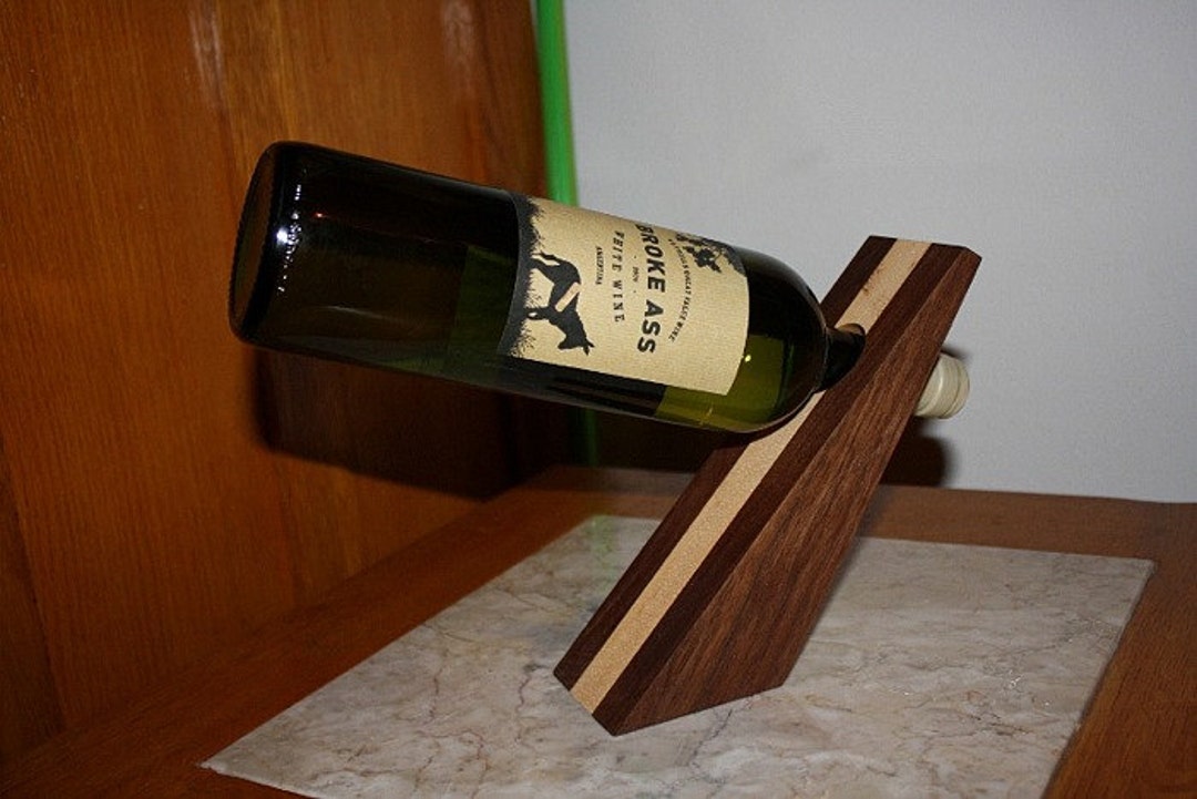 Angled Wine Bottle Holder Etsy