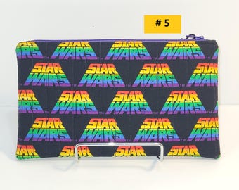 Star Wars Quilted Zipper Pouch: Multi-Style bag for Cosmetics, Medicine, Miscellaneous, School Supplies