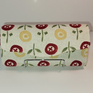 Cartera de mano NCW Necessary, cartera floral vintage campestre, monedero floral, cartera de acordeón, cartera de mano shabby chic