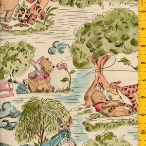 Personalized Winnie the Pooh Cotton & Minky Baby Blanket, Winnie the Pooh A Day in the Park Baby Blanket, Winnie the Pooh Custom Blanket