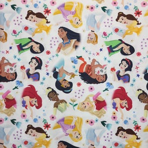 Personalized Disney Princesses Cotton and Minky Dot Baby Blanket, Toddler Blanket, Disney Princess Baby Blanket,