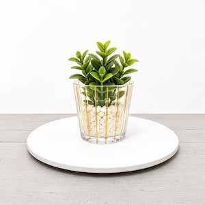 Vase vintage en verre dépoli à rayures dorées | Décoration style milieu du siècle
