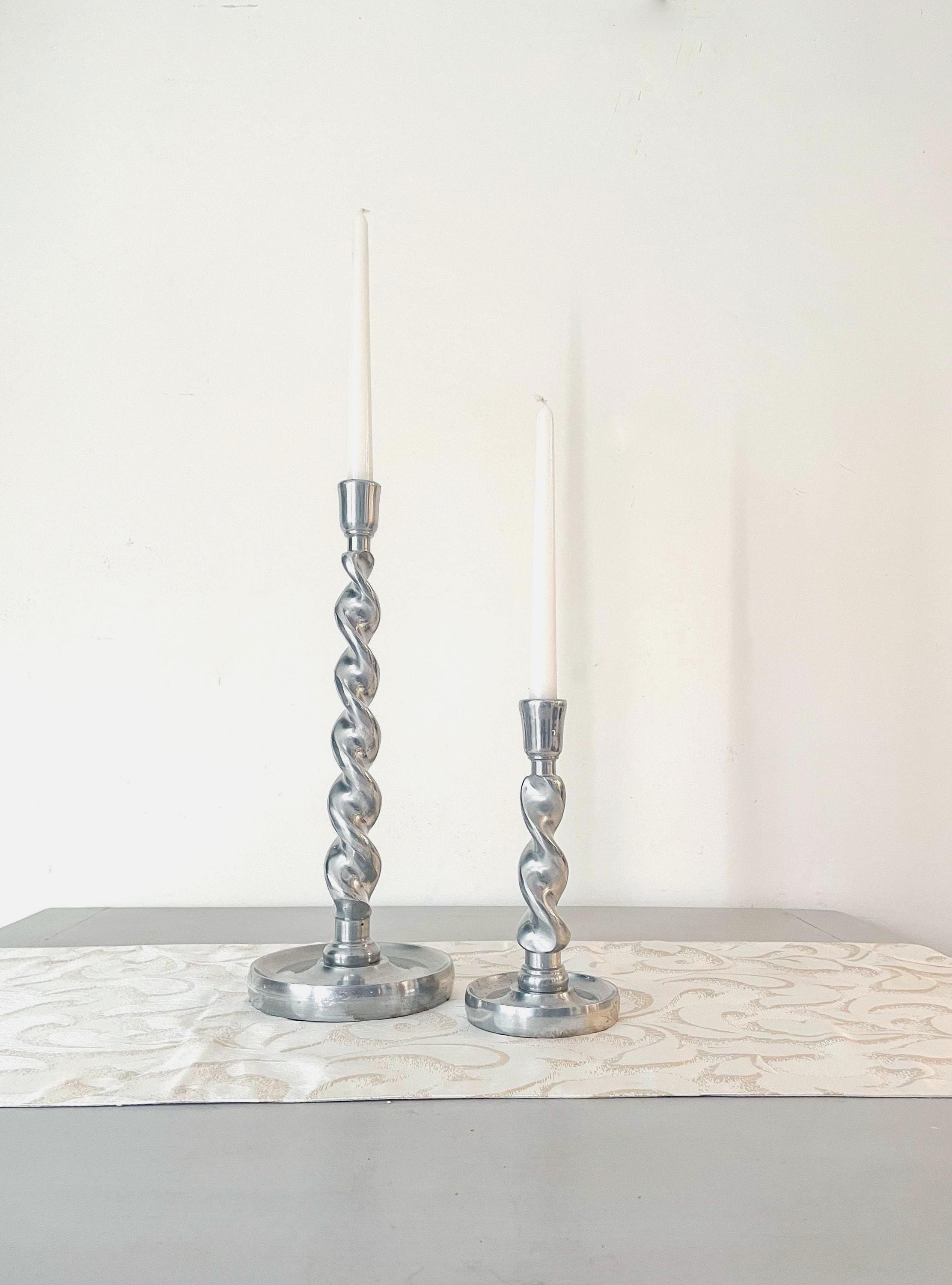 アルミ製ツイストキャンドルホルダー2個セット - Etsy 日本