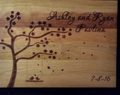 Personalized 11x15 Cutting Board-TREE SWING  CHERRY  - Great Laser Engraved Gifts for Weddings, Anniversaries and Christmas.