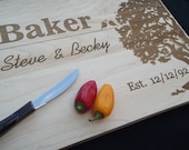 Personalized Cutting Board Big Oak Tree.  11x15 Butcher Block HARD MAPLE.  Perfect Gift for Christmas, Wedding, Anniversary or Housewarming