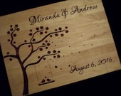 Personalized Cutting Board-TREE SWING  Hard Maple  - Great Laser Engraved Gifts for Weddings, Anniversaries and Christmas.