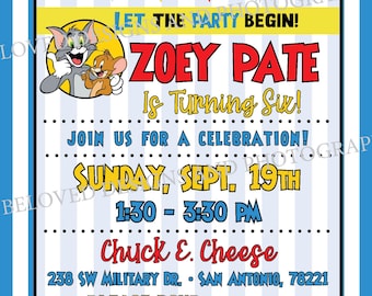 Tom & Jerry Birthday Invitation