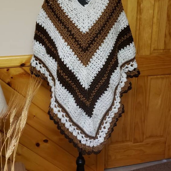 Cream Poncho Etsy