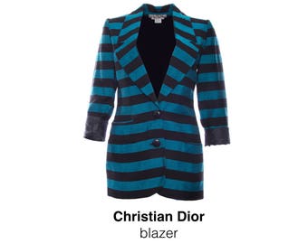 Jaqueta listrada vintage Christian Dior