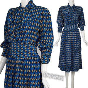 Abito vintage Givenchy blu anni '80