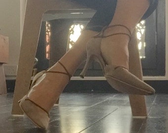 manolo blahnik suede heels SZ36.5