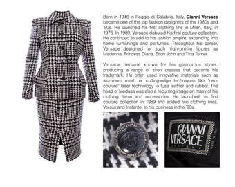 Traje de falda vintage gianni versace de la década de 1990