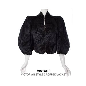 Victorian style fur cropped short coat