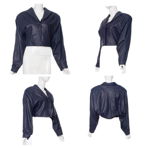 Christian Dior 80 - 90s Vintage Christian Dior Leather Cropped