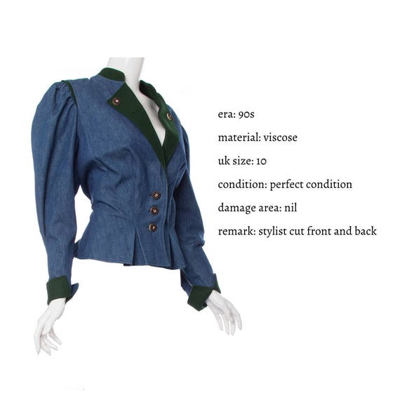 victorian-military style cropped jacket - image 1