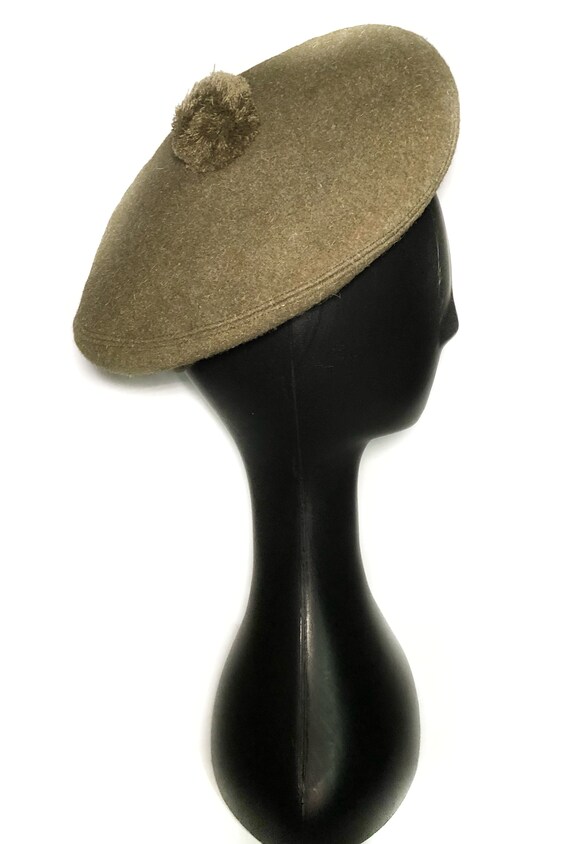 1960s wool green beret