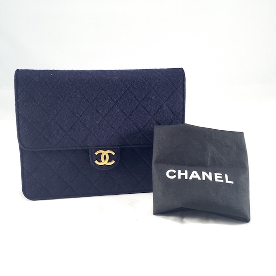 Chanel Blue Wool 2-way Bag 
