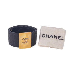 Vintage CHANEL CC Monogram Letters Webbing Belt Strap 