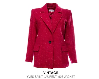 Yves Saint Laurent rote Jacke aus den 90er Jahren