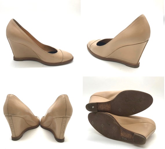 Chanel Beige Wedges Pumps - image 8