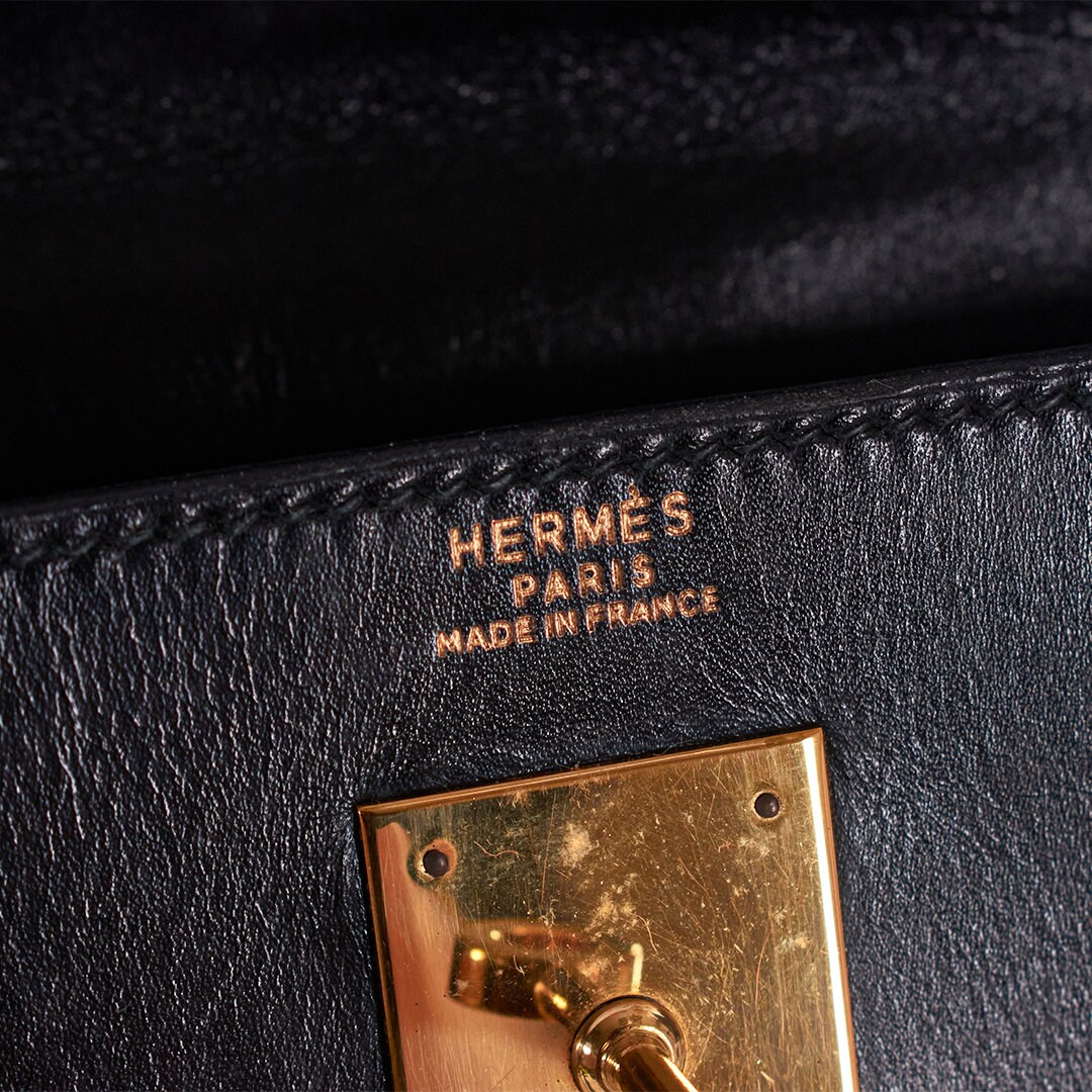 Hermes Kelly 32 Black Bag Etsy Canada
