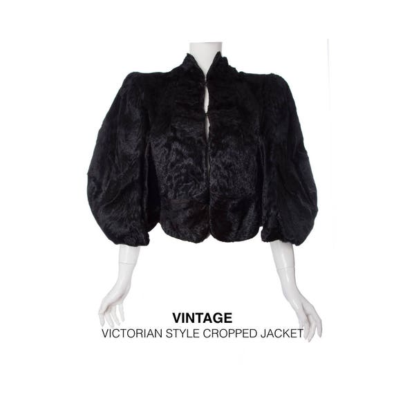 Victorian style fur cropped short coat