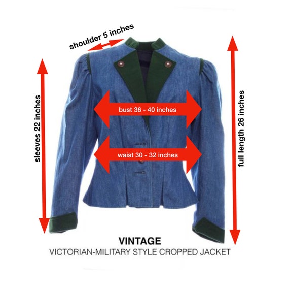 victorian-military style cropped jacket - image 3