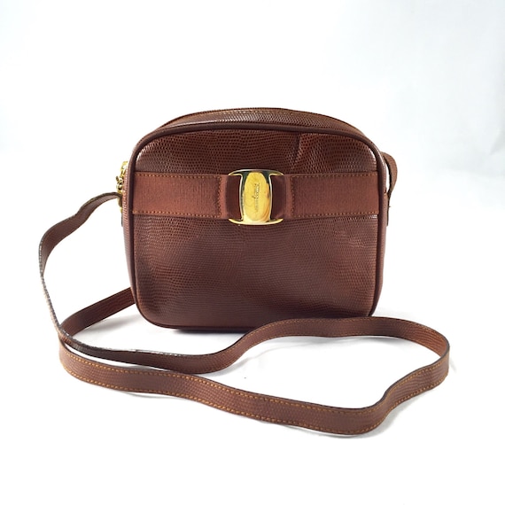 Salvatore Ferragamo Leather Messenger Bag - Brown Messenger Bags