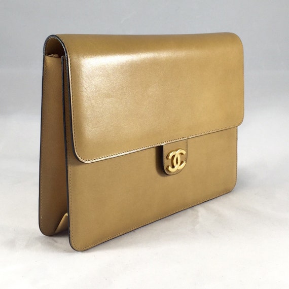 chanel gold evening bag vintage