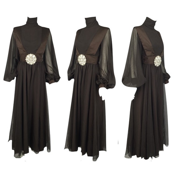1970s chiffon pne peice pant suit