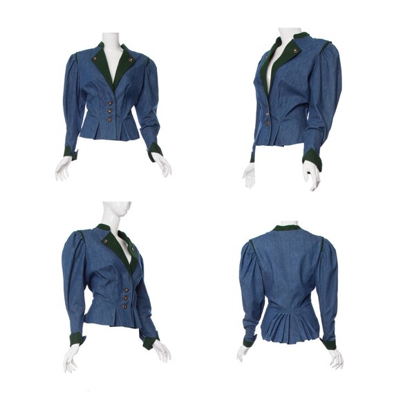 victorian-military style cropped jacket - image 2