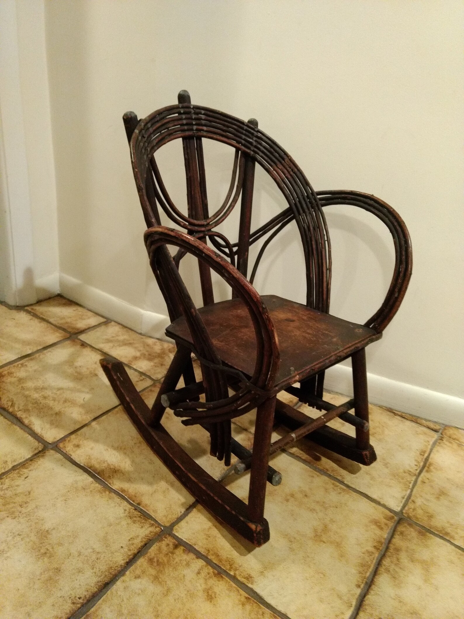 Antique Child's Twig Bentwood Rocking Chair Etsy