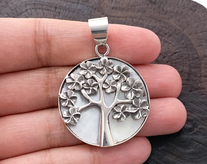 Tree of Life Necklace, White Tree of Life, Tree of Life Pendant, Sterling Silver Tree of Life, Tree of Life Jewelry, Silver Tree of Life