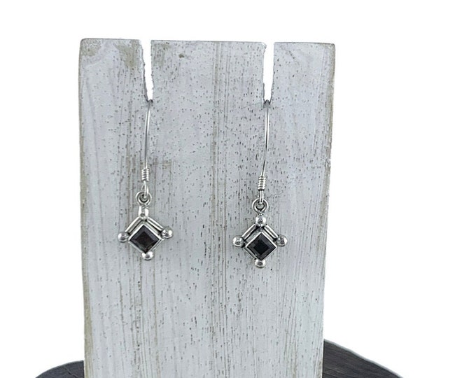 Tiny Smoky Quartz Drop Earrings, Sterling Silver 925, Minimalist Smoky,  Brown Dangle Earrings