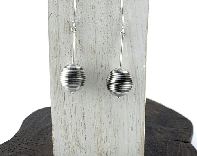 Silver Dangle Earrings, Oxidized Silver Drop Earrings, Contemporary Design, Silver Earrings, Silver Drop Earrings