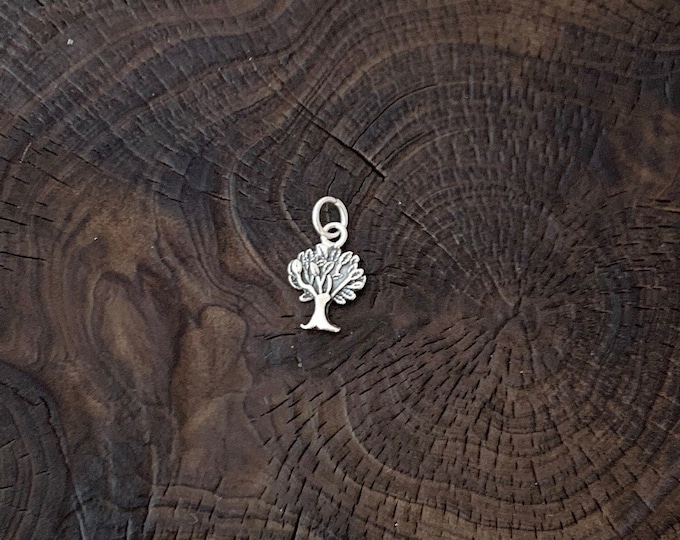 Tree of Life Charm, Sterling Silver Tree of Life, Spiritual Pendant, Minimalist Charm, Dainty, Tiny